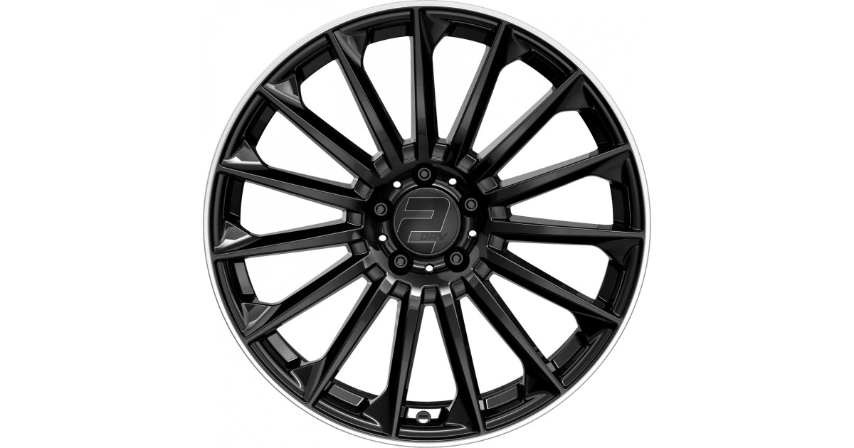 Jante ALU, Wheelworld - 2DRV WH39 Noir brillant laqué / Bord poli 9.50X22 5/ 114.3 ET35, Alésage 72.6