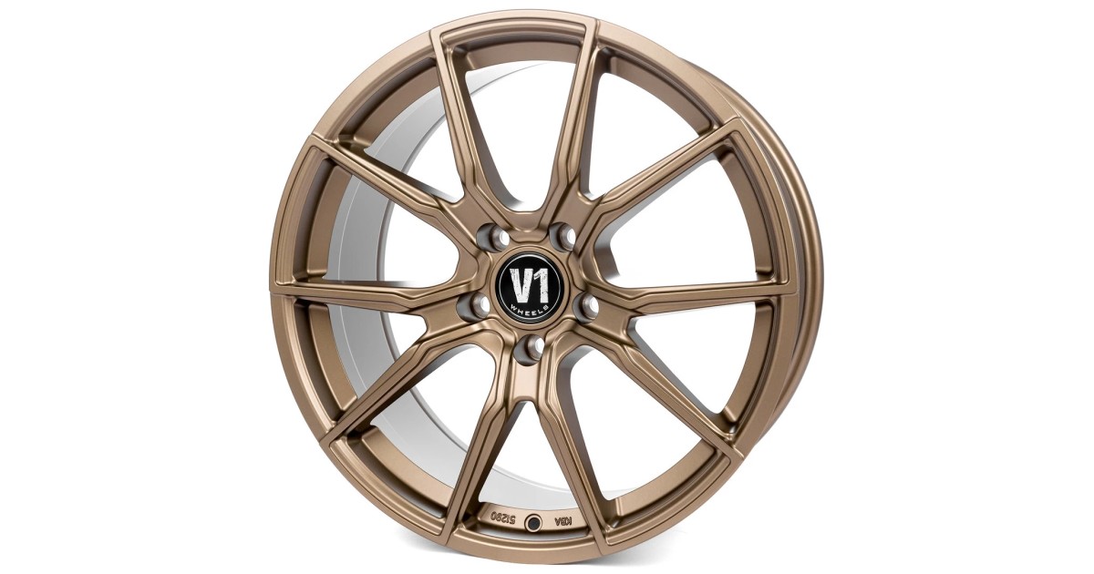 Jante ALU, V1 Wheels V1  Bronze laqué mat 8.5X19 5/ 112 ET45 , Alésage 66.6