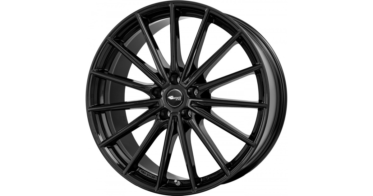Jante Alu Brock B43 Gloss Black 8,5x20 5x112 ET35 , Alésage 66.6