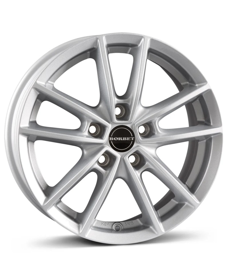 Jante Alu Borbet W Crystal silver 8x18 5x112 ET40 , Alésage 66.6