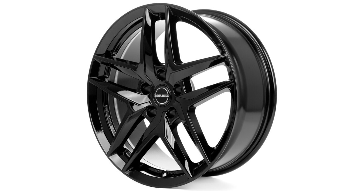 Jante Alu Borbet Z Noir brillant 7,5x18 5x112 ET40, Alésage 66.6