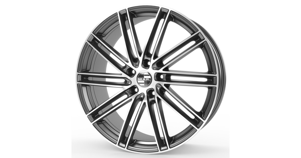 Jante Alu MAK LEIPZIG Gun metallic mirror 10,0x21 5x112 ET19 , Alésage 66.6