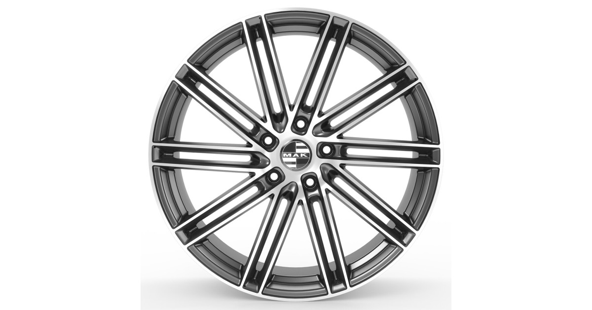 Jante Alu MAK LEIPZIG Gun metallic mirror 10,0x21 5x112 ET19 , Alésage 66.6