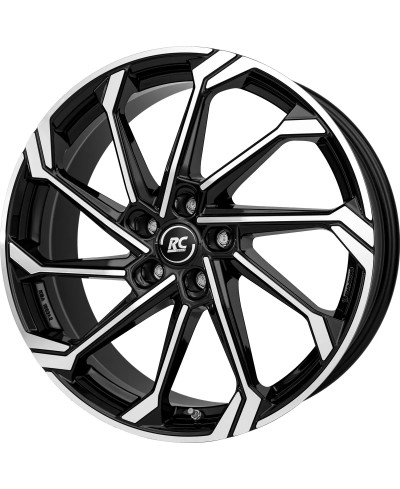 Jante Alu RC Design RC 36 Gloss Black Full Polished 8,5x20 5x112 ET50 , Alésage 60.1