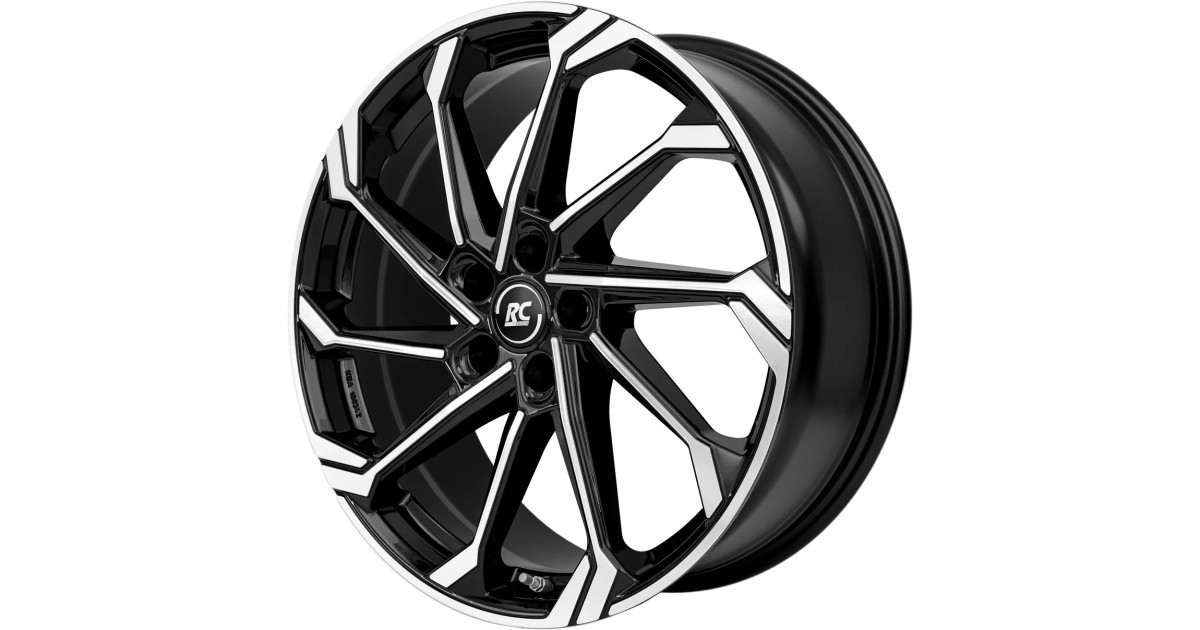 Jante Alu RC Design RC 36 Gloss Black Full Polished 8,5x20 5x112 ET50 , Alésage 60.1