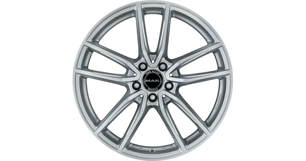 Jante Alu MAK Evo Silver 8x18 5x112 ET33 , Alésage 66.6