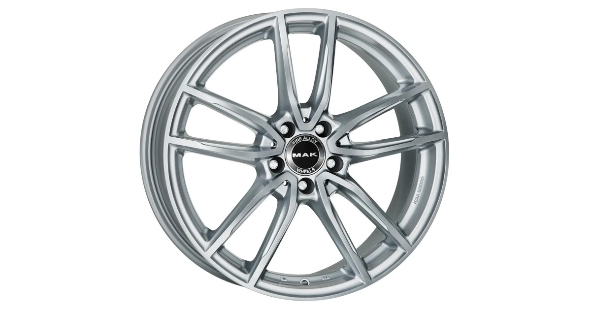 Jante Alu MAK Evo Silver 9x19 5x112 ET50 , Alésage 66.6