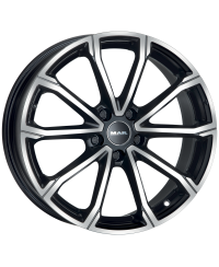 Jante Alu MAK DaVinci Black Mirror 5x17 4x100 ET40  , Alésage 54.1