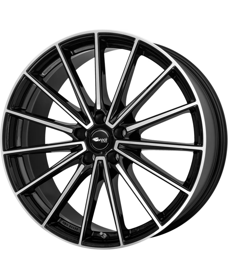 Jante Alu Brock B43 Gloss Black Full Polished 8,5x20 5x112 ET35 , Alésage 66.6
