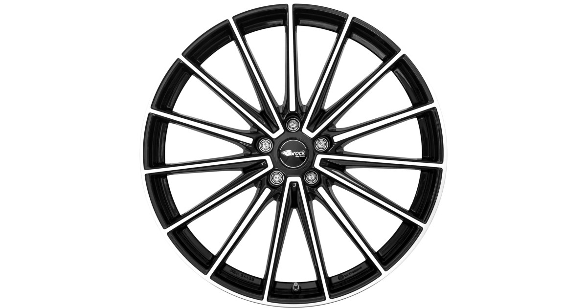 Jante Alu Brock B43 Gloss Black Full Polished 8,5x20 5x112 ET35 , Alésage 66.6