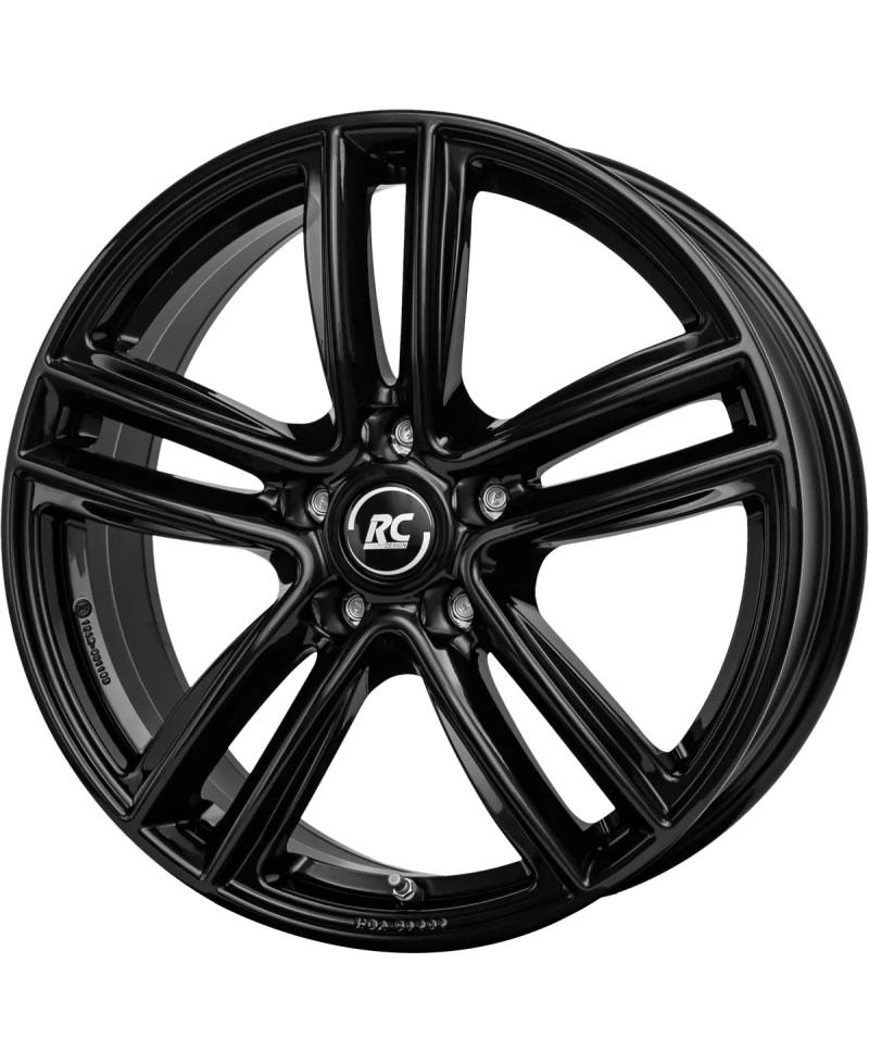 Jante Alu RC Design RC27 Gloss Black 6x16 5x100 ET38  , Alésage 57.1