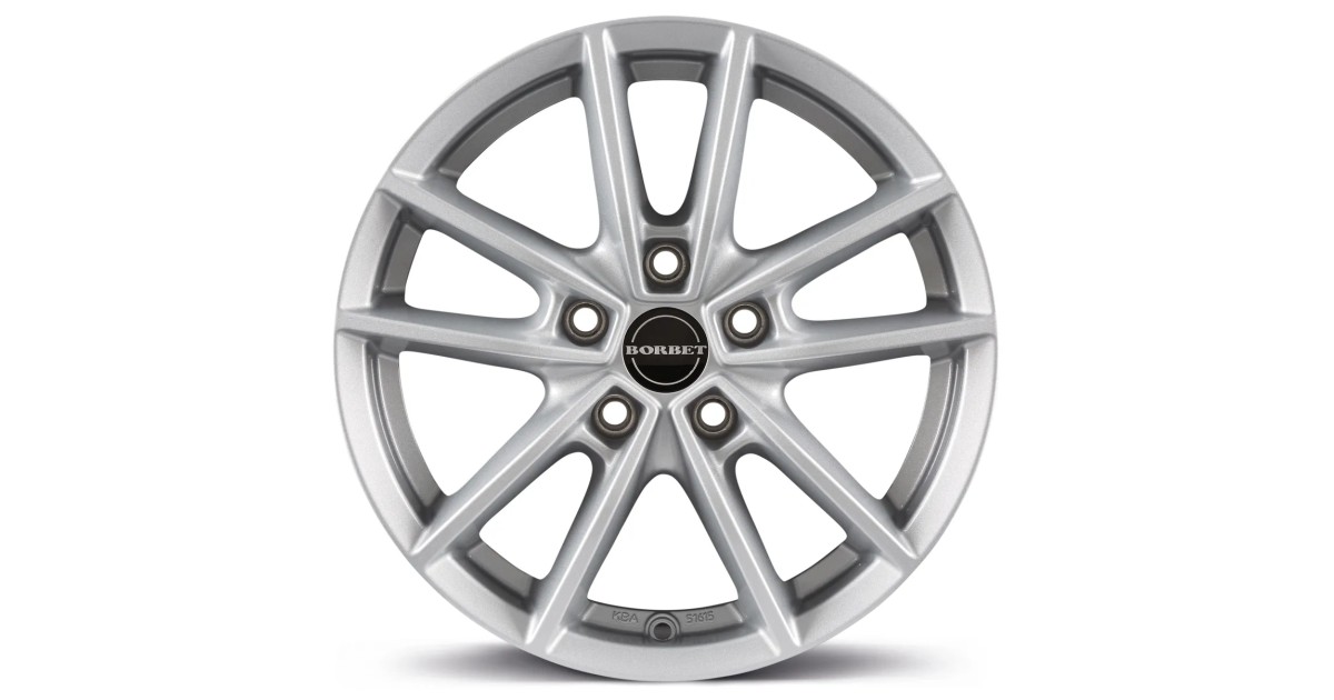 Jante Alu BORBET W Crystal Silver 7x17 5x112 ET43 , Alésage 57.1