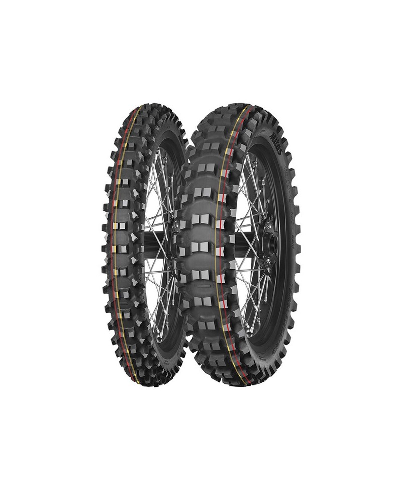 MITAS TERRA FORCE-MX SM RED/ YELLOW Front 70/ 100-14 40M TT , Soft/ Medium , NHS