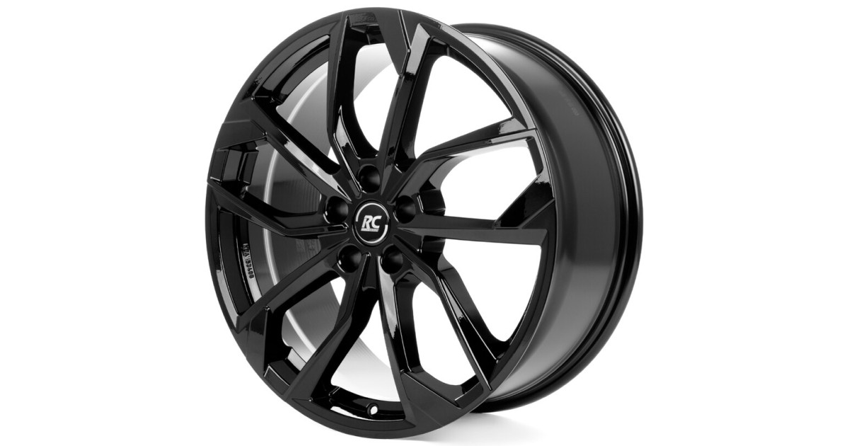 Jante Alu RC Design RC34 Gloss Black 7x17 5x100 ET43   , Alésage 57.10