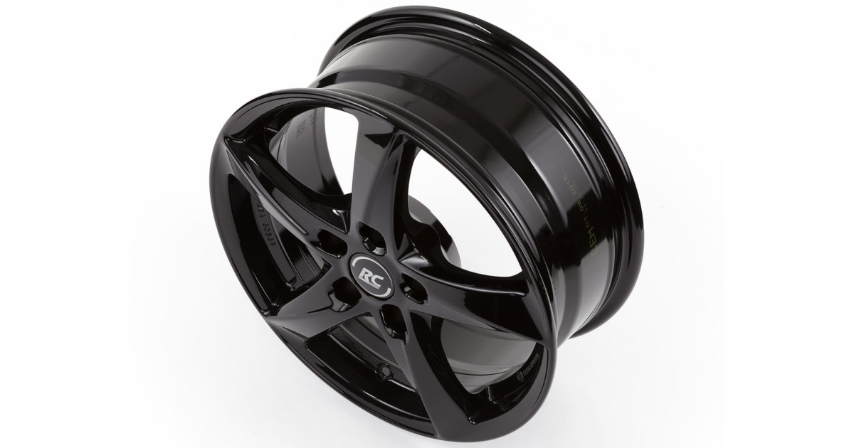 Jante Alu RC Design RC30 Noir brillant laqué 6,5x16 4x98 ET35  , Alésage 58.10