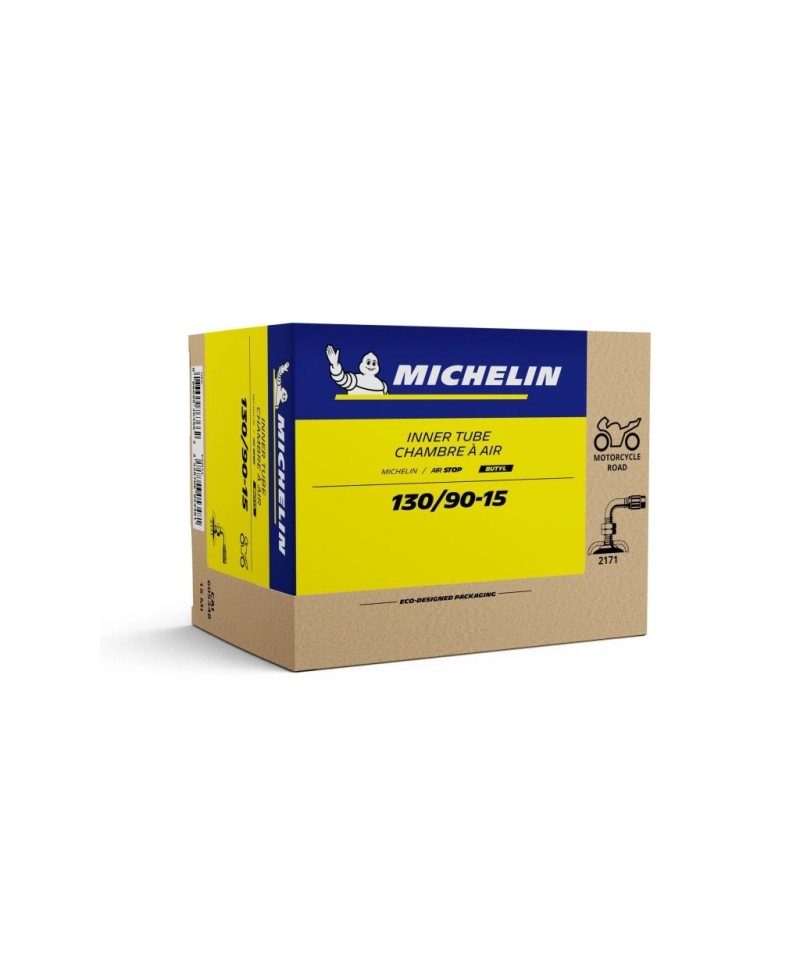 Chambres à air, Michelin,  15MI , No 605348 , 130/ 90-15 , Airstop , Valve coudée 90°