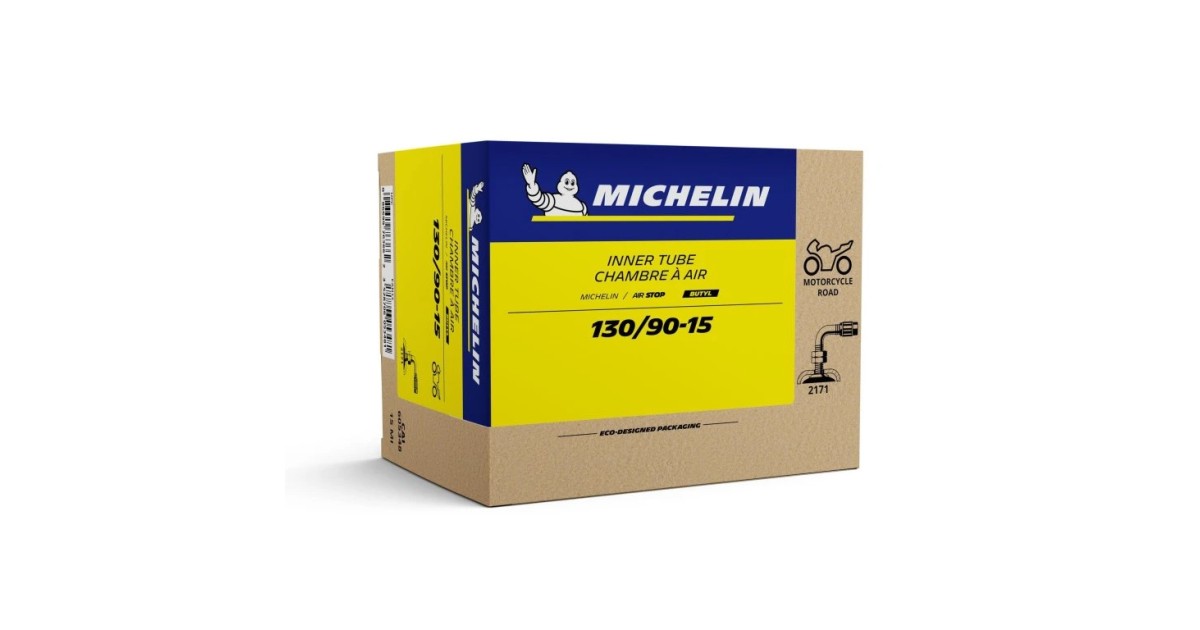 Chambres à air, Michelin,  15MI , No 605348 , 130/ 90-15 , Airstop , Valve coudée 90°
