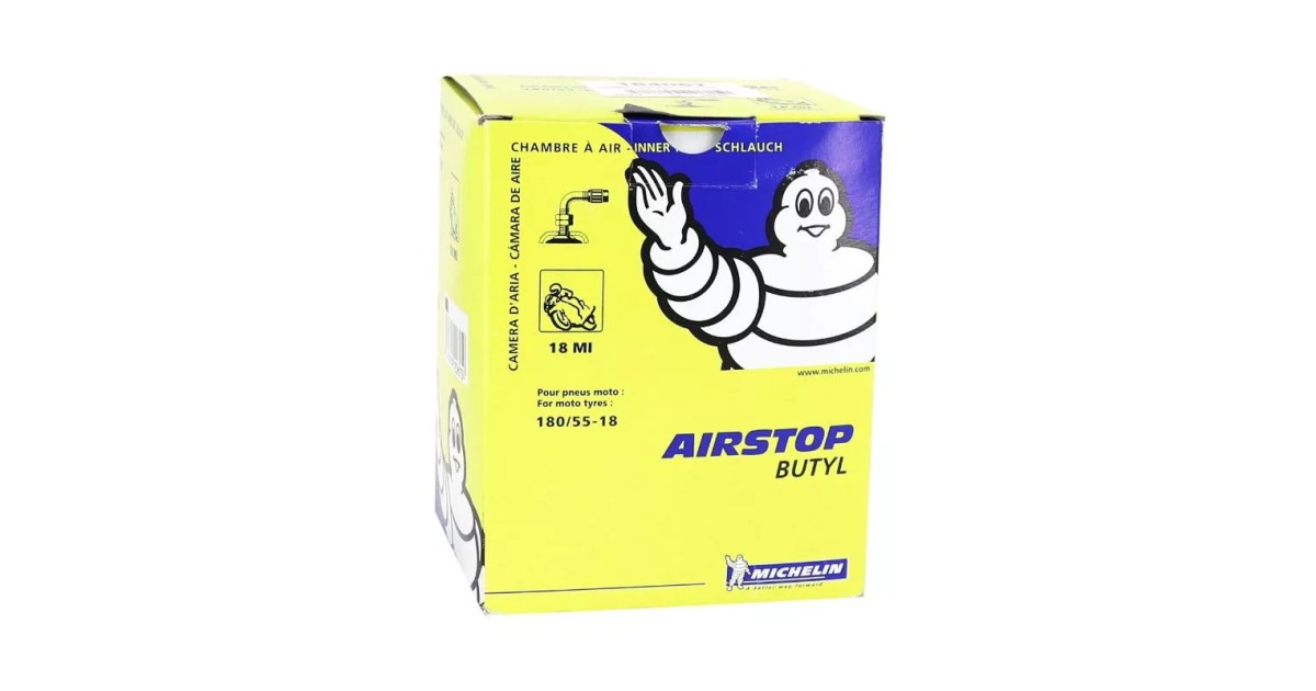 Chambres à air, Michelin,  18MI , No 920615 , AIRSTOP , Valve droite TR4