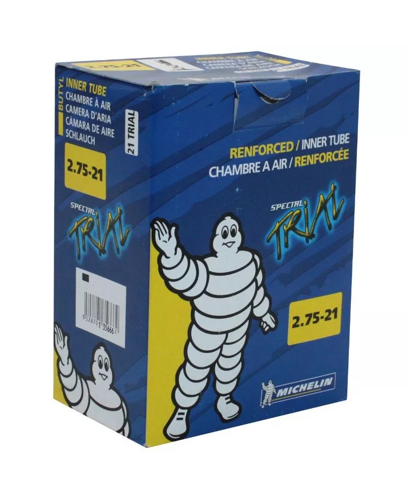 Chambres à air, Michelin,  21 , Trial renforcé 2,2mm , Valve TR4