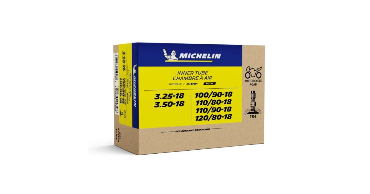 Chambres à air, Michelin,  18MF  , No 929348  ,  Valve  droite TR4