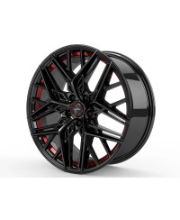 Jante ALU, Keskin Tuning KT25 Pearl BLACK PAINTED RED INSIDE 8.5x20 5/ 112 ET42, Alésage 66.6