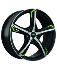 Jante ALU, Ronal R62 GREEN JETBLACK-MATT , FACE POLIE 8X19 5/ 112 ET50, Alésage 76
