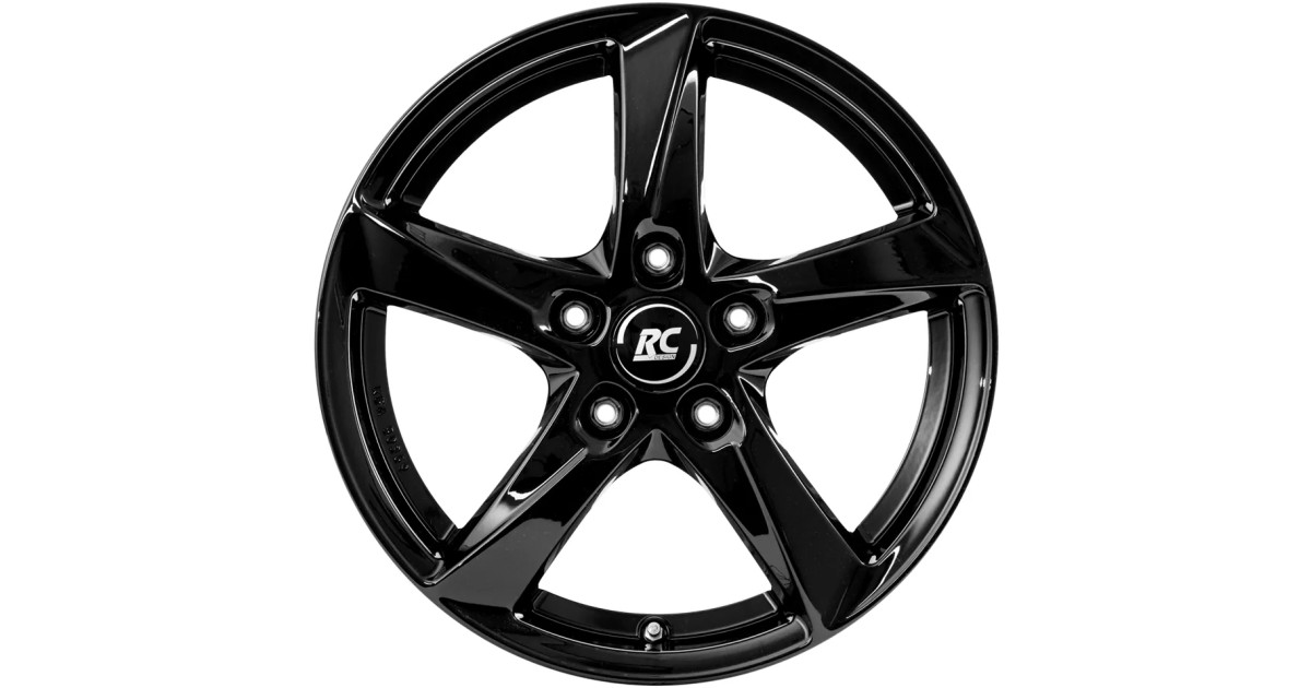 Jante Alu RC Design RC30 Gloss Black 5x14 5x100 ET35 , Alésage 57.1
