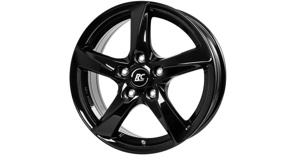 Jante Alu RC Design RC30 Gloss Black 5x14 5x100 ET35 , Alésage 57.1