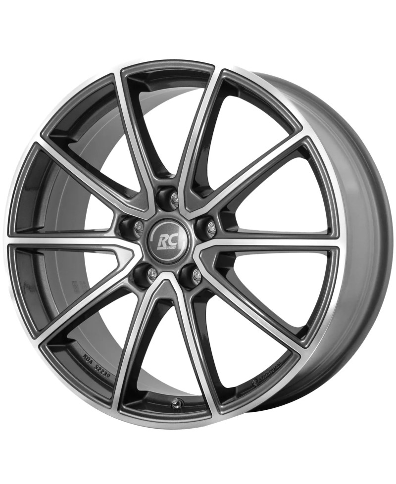 Jante Alu RC Design RC32 Himalaya Grey Full Polished 8x18 5x120 ET55 , Alésage 64.1