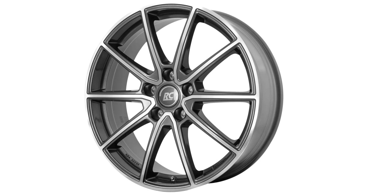 Jante Alu RC Design RC32 Himalaya Grey Full Polished 8x18 5x120 ET55 , Alésage 64.1