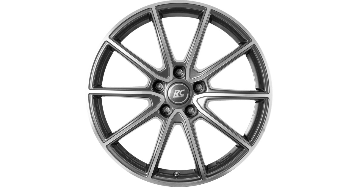 Jante Alu RC Design RC32 Himalaya Grey Full Polished 8x18 5x120 ET55 , Alésage 64.1