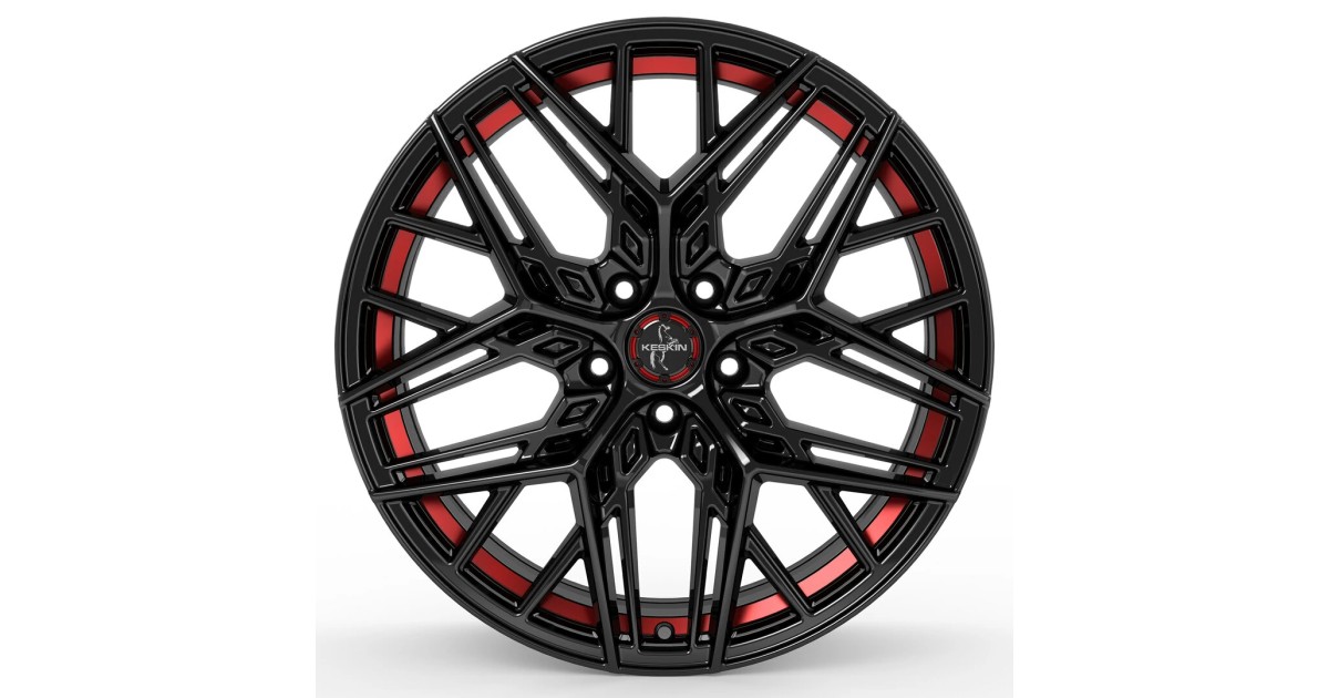 Jante ALU, Keskin Tuning KT25 Pearl BLACK PAINTED RED INSIDE 8.5x20 5/ 108 ET40, Alésage 72.6