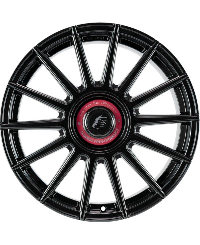 Jante ALU, DAMINA DM09 Black - Inlay red  8X18 5/ 112 ET35, Alésage 72.6