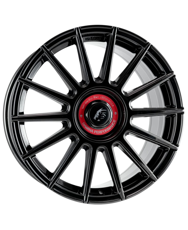 Jante ALU, DAMINA DM09 Black - Inlay red 8X18 5/ 112 ET45, Alésage 72.6