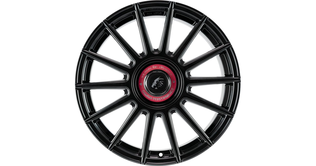 Jante ALU, DAMINA DM09 Black - Inlay red 8X18 5/ 112 ET45, Alésage 72.6