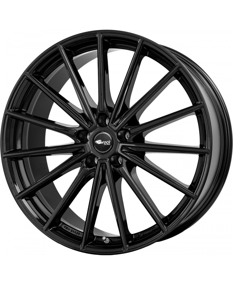 Jante Alu Brock B43 Gloss Black 8,5x21 5x108 ET38,5  , Alésage 63.4
