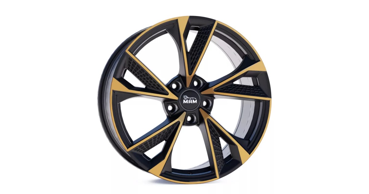 Jante ALU, MAM RS6 MATT BLACK FRONT COPPER 8.5x19 5/ 114.3 ET40, Alésage 72.6