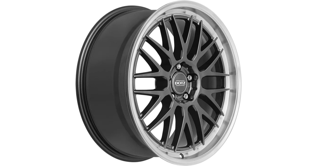Jante ALU, Dotz Bilbao Gunmetal , Polished lip 8X17 5/ 120 ET45, Alésage 72.6