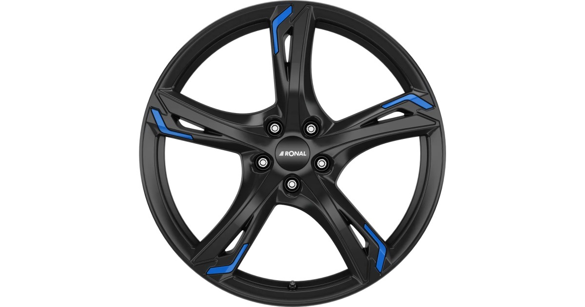 Jante ALU, Ronal R62 Blue Jetblack 8X19 5/ 112 ET35, Alésage 76