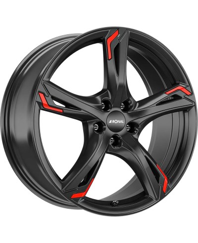 Jante ALU, Ronal R62 Red jetblack 8X19 5/ 112 ET35, Alésage 76
