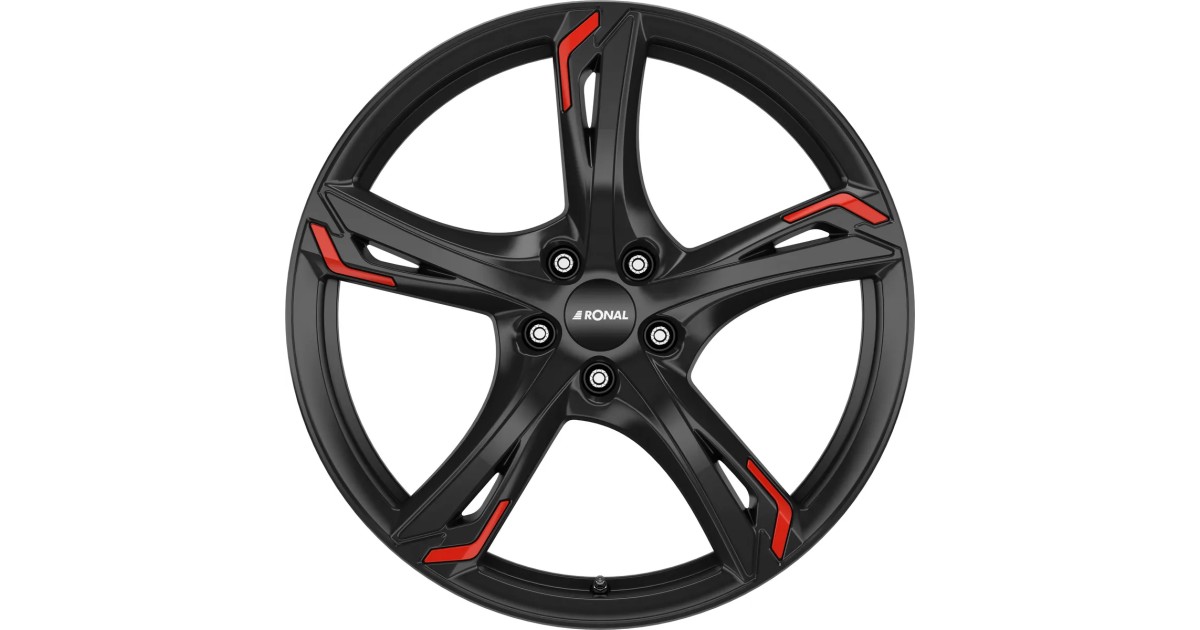Jante ALU, Ronal R62 Red jetblack 8X19 5/ 112 ET35, Alésage 76