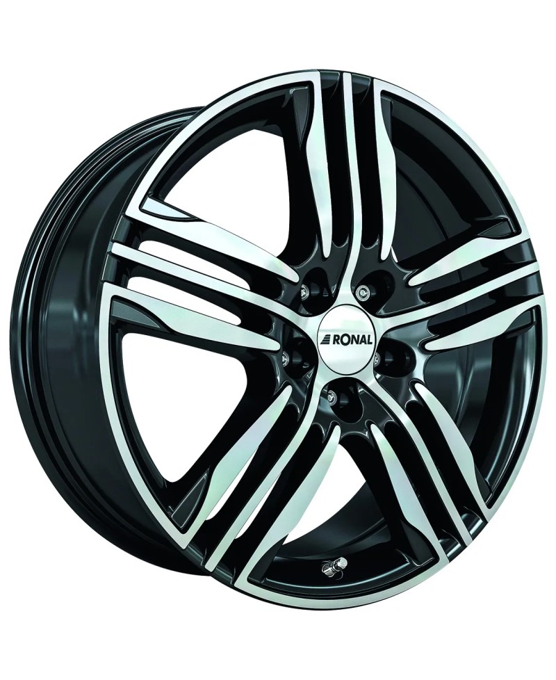 Jante ALU, Ronal R57 Noir , Face polie 7.5X17 5/ 112 ET48, Alésage 76