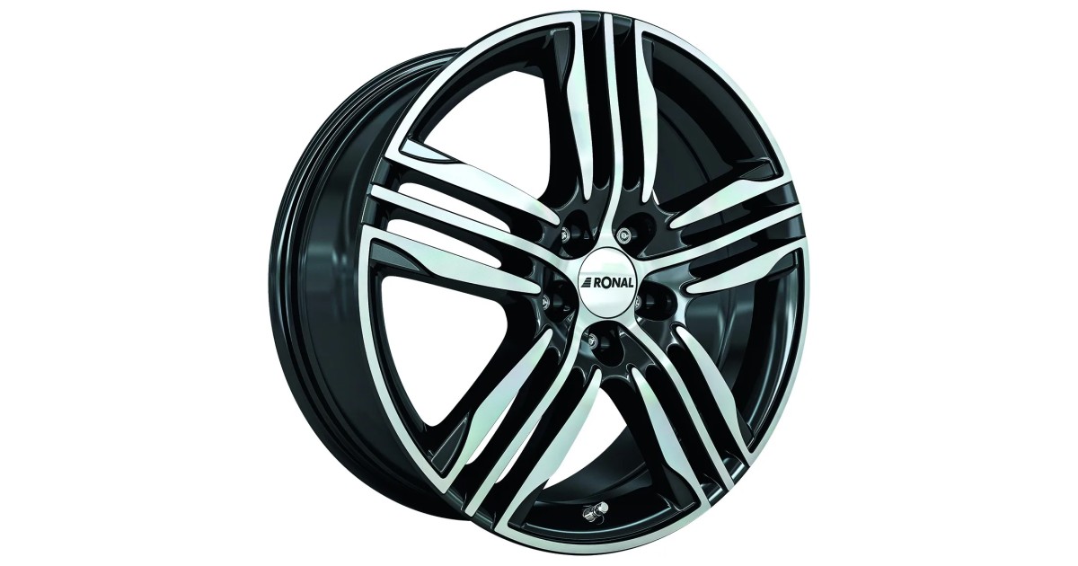 Jante ALU, Ronal R57 Noir , Face polie 7.5X17 5/ 112 ET48, Alésage 76