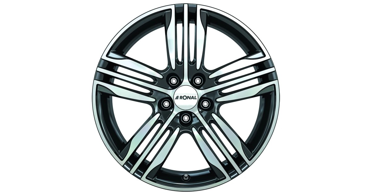 Jante ALU, Ronal R57 Noir , Face polie 7.5X17 5/ 112 ET48, Alésage 76