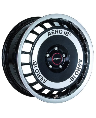 Jante ALU, Ronal R50 AERO Noir poli 8X18 5/ 100 ET35, Alésage 68