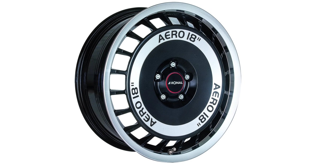 Jante ALU, Ronal R50 AERO Noir poli 8X18 5/ 100 ET35, Alésage 68