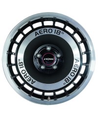 Jante ALU, Ronal R50 AERO Noir poli 8X18 5/ 100 ET35, Alésage 68