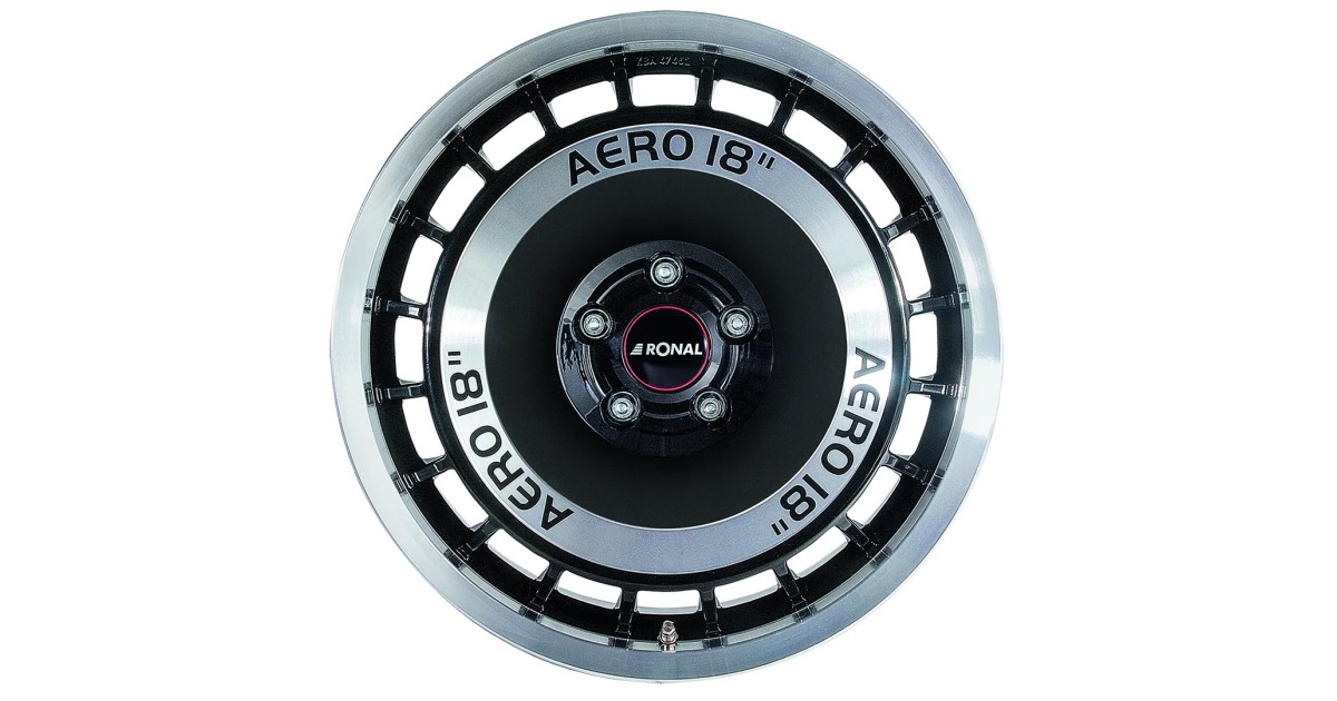 Jante ALU, Ronal R50 AERO Noir poli 8X18 5/ 100 ET35, Alésage 68