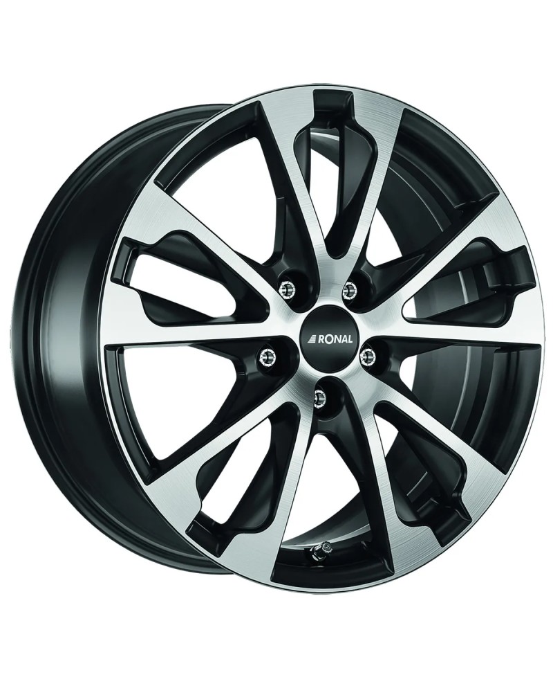 Jante ALU, Ronal R61 Jetblack-matt-front polish 7.5X17 5/ 108 ET55, Alésage 76