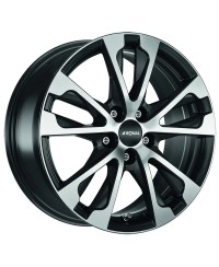 Jante ALU, Ronal R61 Jetblack-matt-front polish 7.5X17 5/ 108 ET55, Alésage 76